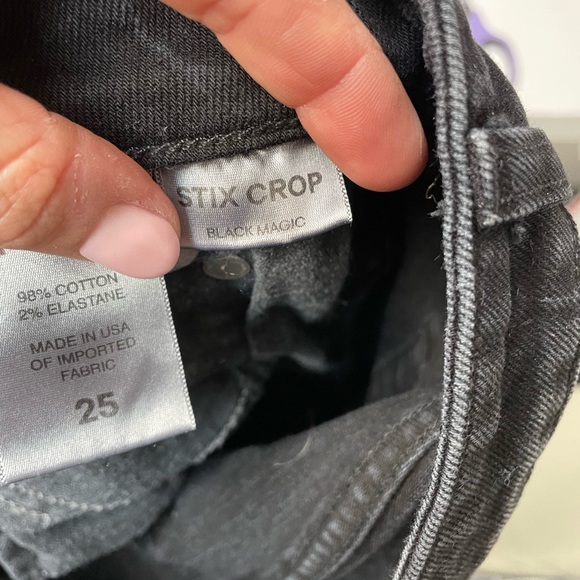 | AMO | Stix Crop black magic jeans. Size 25. - Picture 5 of 8